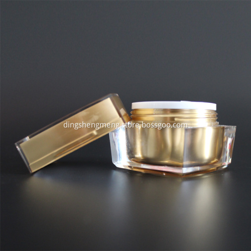 Acrylic Lotion Plastic Container Square Cosmetic Packaging